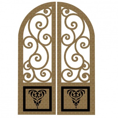 Creative Embellishments - Chipboard  «Arched Doors set 1»